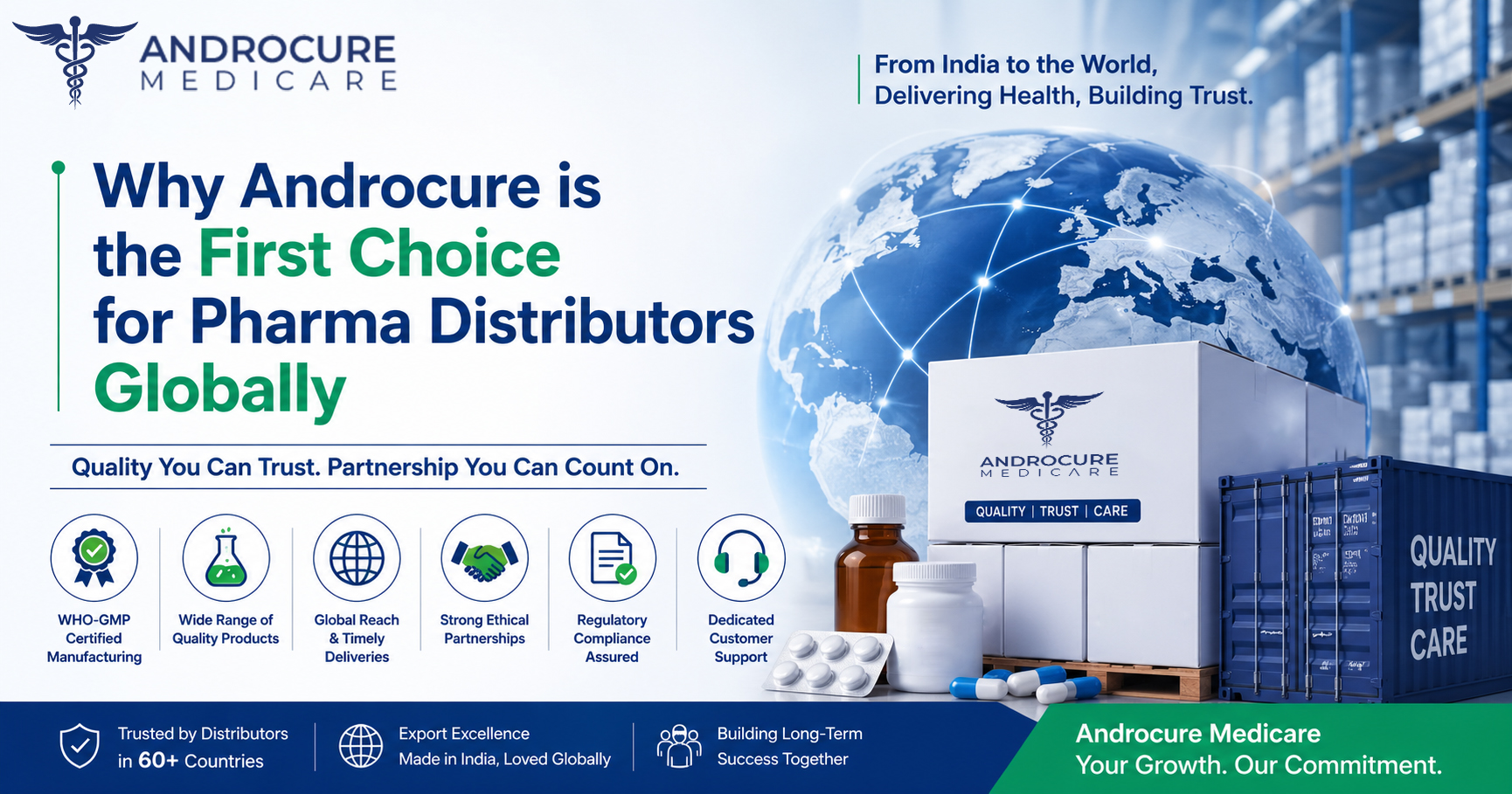 Why Androcure is the First Choice for Pharma Distributors Globally